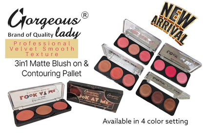GORGEOUS LADY LOOK AT ME 3IN1 MATTE BLUSH-ON & CONTOURING