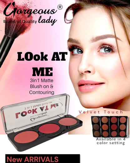GORGEOUS LADY LOOK AT ME 3IN1 MATTE BLUSH-ON & CONTOURING