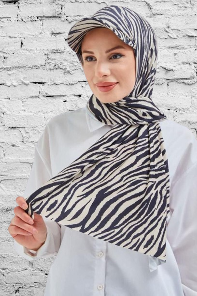 Turkish Imported Hijab with Attached Sporty Sun Cap and Underneath Cap