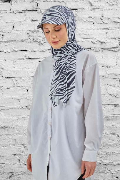 Turkish Imported Hijab with Attached Sporty Sun Cap and Underneath Cap
