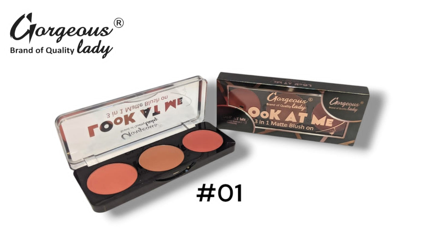 GORGEOUS LADY LOOK AT ME 3IN1 MATTE BLUSH-ON & CONTOURING