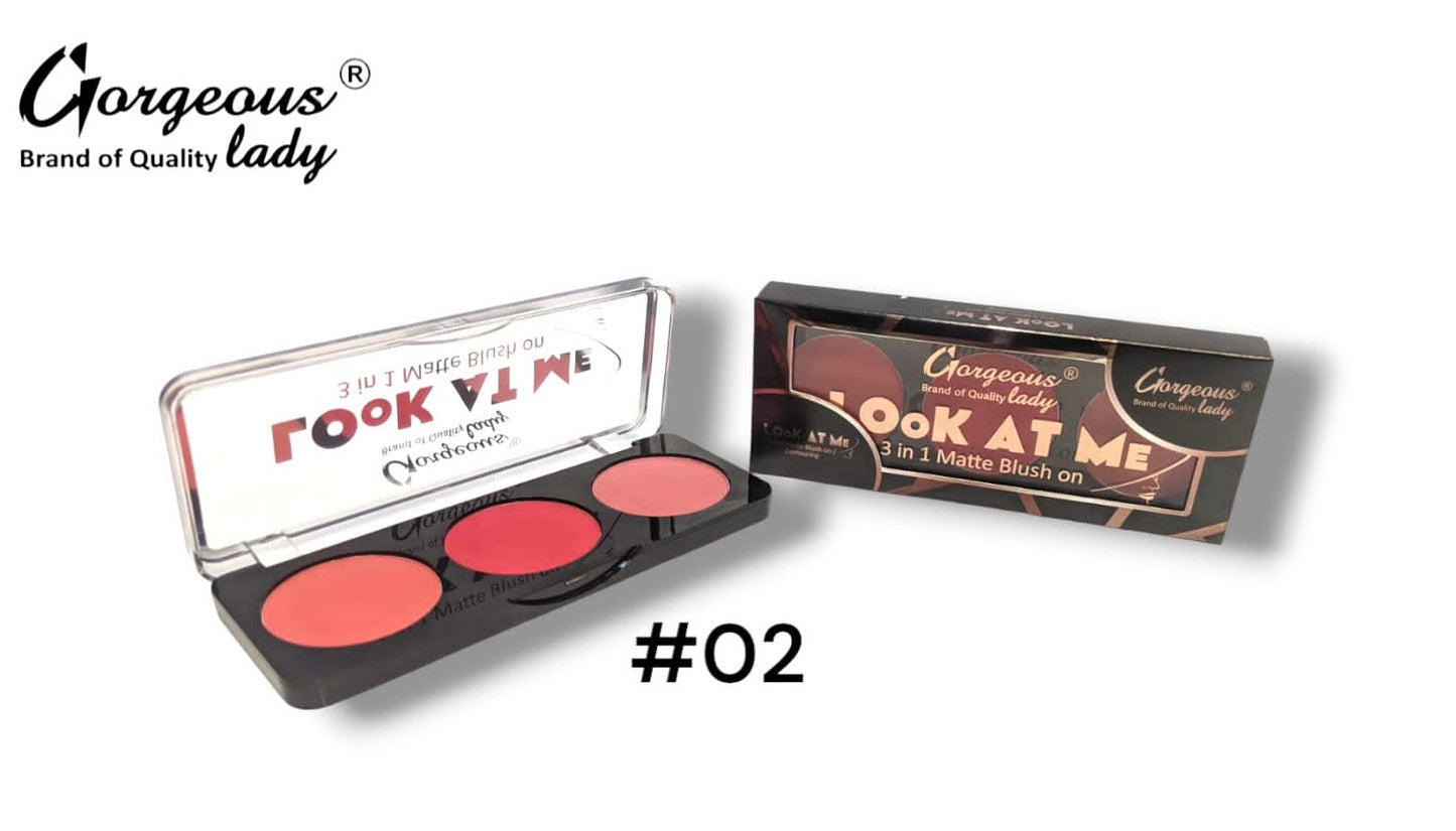 GORGEOUS LADY LOOK AT ME 3IN1 MATTE BLUSH-ON & CONTOURING