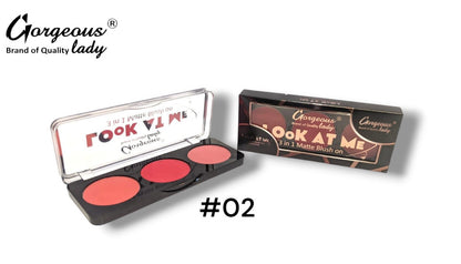 GORGEOUS LADY LOOK AT ME 3IN1 MATTE BLUSH-ON & CONTOURING