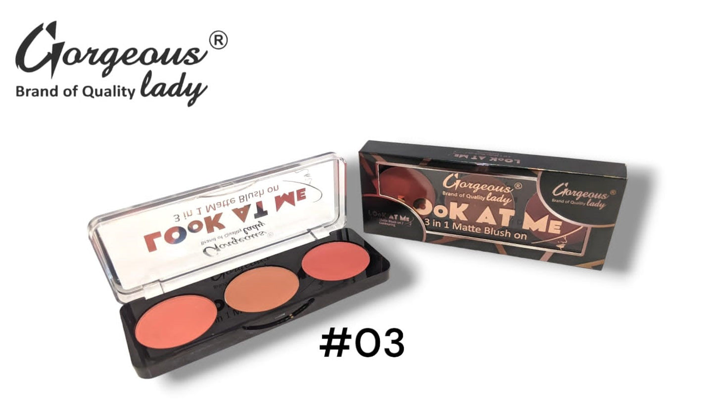 GORGEOUS LADY LOOK AT ME 3IN1 MATTE BLUSH-ON & CONTOURING