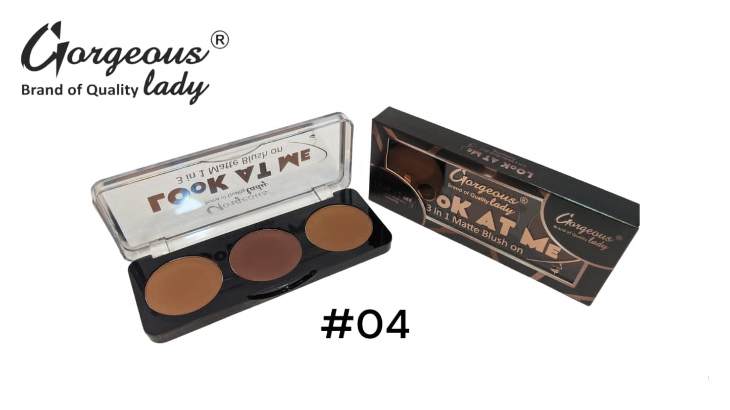 GORGEOUS LADY LOOK AT ME 3IN1 MATTE BLUSH-ON & CONTOURING